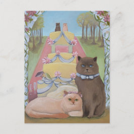 Carte Postale Les Chats de Mariage
