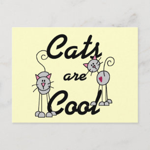 Carte Postale Les chats sont les T-shirts et les cadeaux frais