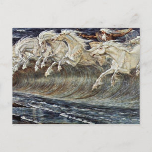 Carte Postale Les Chevaux De Neptune Par Crane Walter