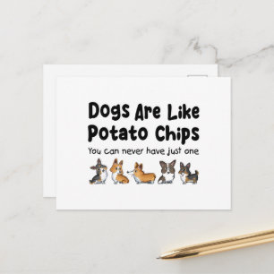 Carte Postale Les Chiens De Corgi Sont Comme Des Chips De Pomme 