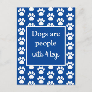 Carte Postale Les chiens de pattes amusants sont des gens avec q