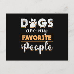 Carte Postale Les chiens sont mes favoris Amoureux de les chiens