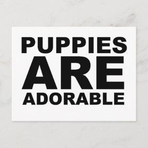 Carte Postale LES CHIOTS SONT ADORABLES : Le T-shirt