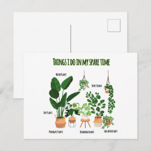 Carte Postale Les Choses Que Je Fais Dans Mon Temps De Rechange 