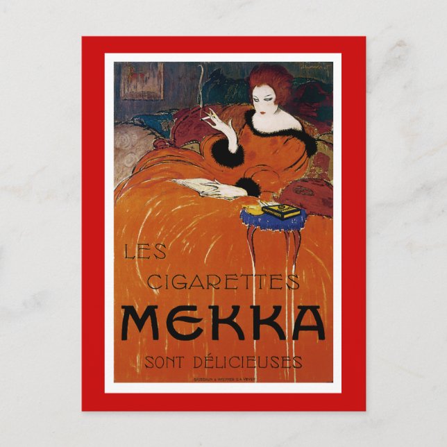 Carte Postale Les Cigarettes Mekka (Devant)
