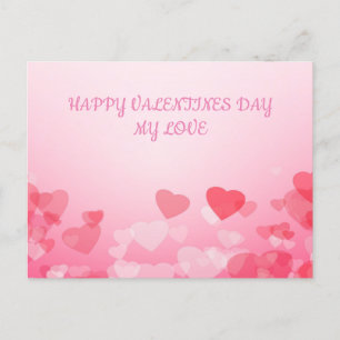Carte Postale Les coeurs roses et rouges de Valentine