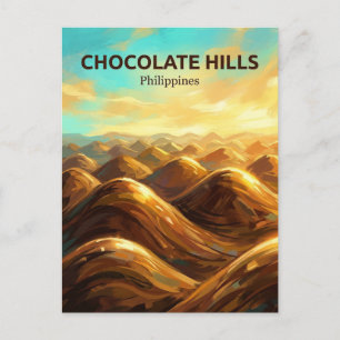 Carte Postale Les collines de chocolat Philippines