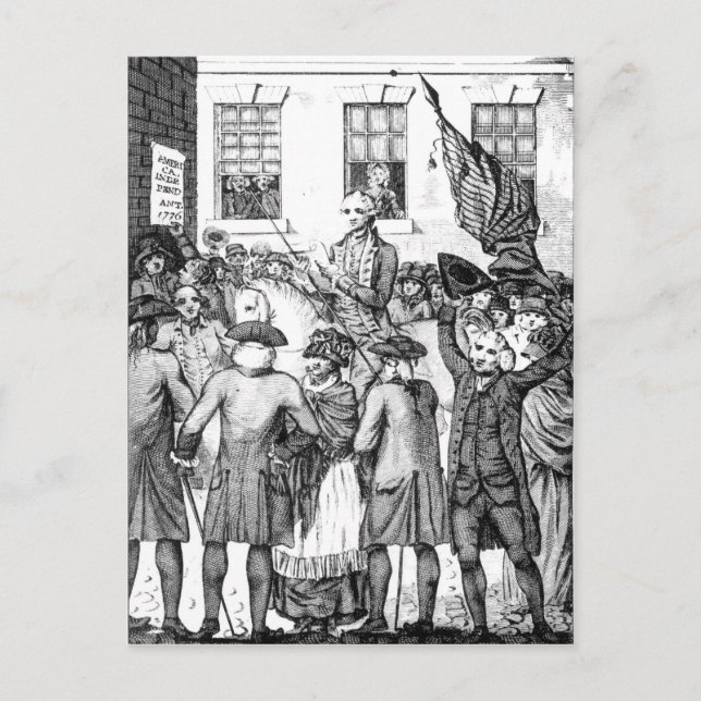 Carte Postale Les Colonistes Américains Se Déclarent Eux-Mêmes (Devant)