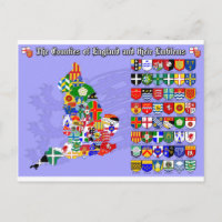 Les comtés d'Angleterre, leurs drapeaux et emblème