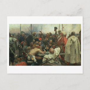 Carte Postale Les Cosaques de Zaporozhye écrivent une lettre