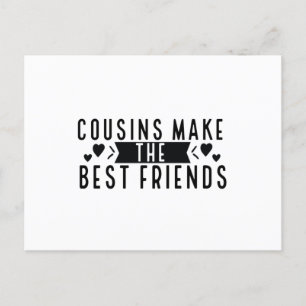 Carte Postale Les cousins font les meilleurs amis - Drôle cadeau
