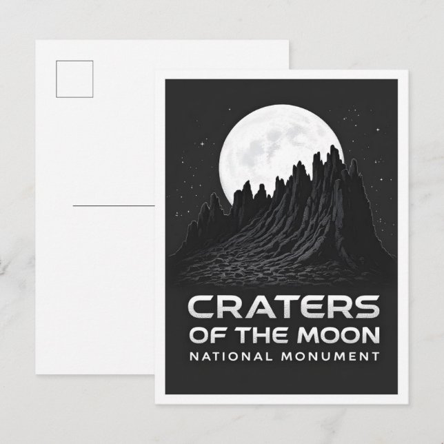 Carte Postale Les cratères de la lune Monument national Idaho Vo (Devant / Derrière)