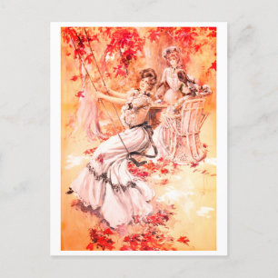 Carte Postale Les dames dans le parc