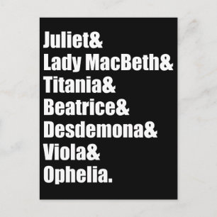Carte Postale Les dames de Shakespeare