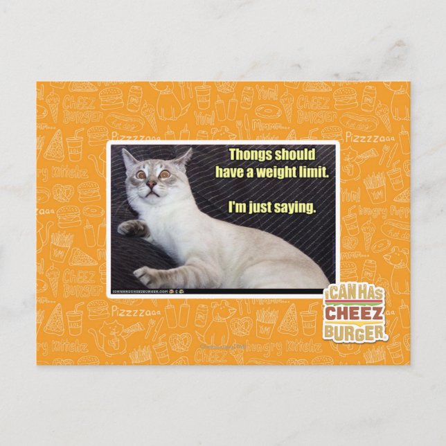 Carte Postale Les dents devraient avoir une limite de poids. (Devant)