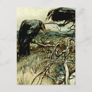 Carte Postale « Les Deux Corbeaux » par Arthur Rackham