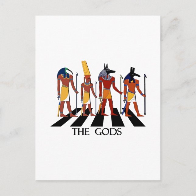 Carte Postale Les dieux d'Abbey Road (Devant)