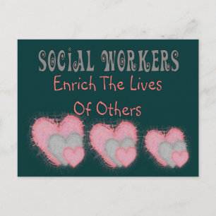 Carte Postale Les dons des travailleurs sociaux "Enrichissez la 