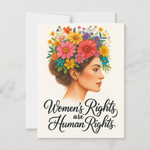 Carte Postale Les droits de la femme sont des droits de l'homme 