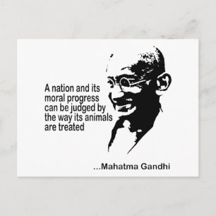 Carte Postale Les droits des animaux du Mahatma Gandhi