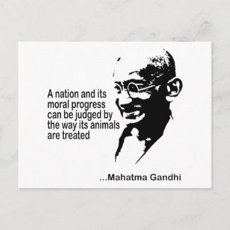 Carte Postale Les droits des animaux du Mahatma Gandhi
