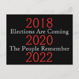 Carte Postale Les élections viennent, rappelons-nous