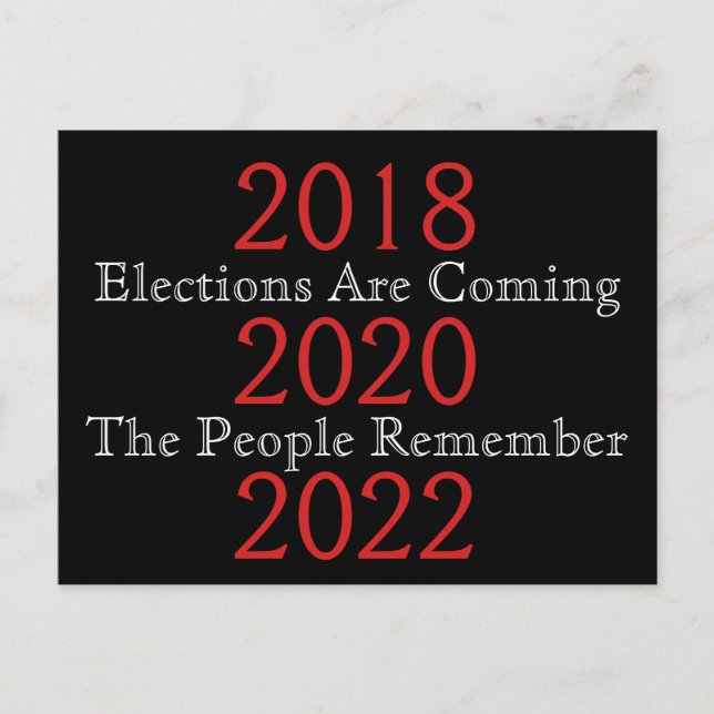 Carte Postale Les élections viennent, rappelons-nous (Devant)