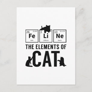 Carte Postale Les Éléments Du Chat