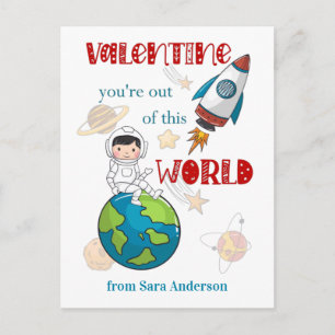 Carte Postale Les Enfants Valentines Jour Espace Hors De Ce Mond