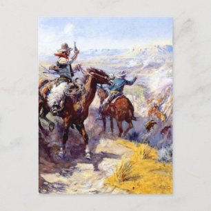 Carte Postale « Les enfumer » : Art occidental de Charles M. Rus