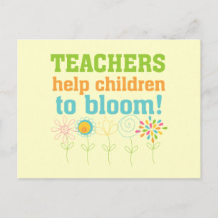 Carte Postale Les enseignants aident les enfants à s'épanouir