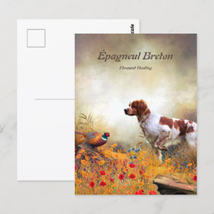 Carte Postale Les Épagneuls Bretons , Saison de chasse aux oisea
