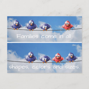Carte Postale Les familles se présentent sous toutes les formes,