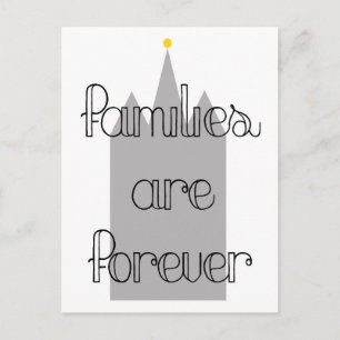 Carte Postale les familles sont éternelles temple mormon lds
