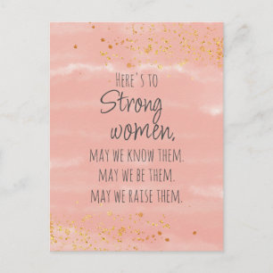Carte Postale Les femmes fortes citent Gold Blush