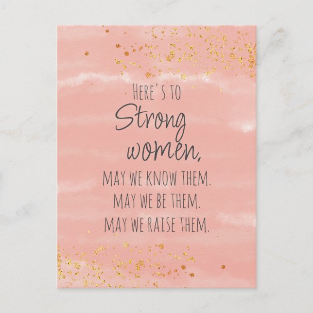 Carte Postale Les femmes fortes citent Gold Blush (Devant)