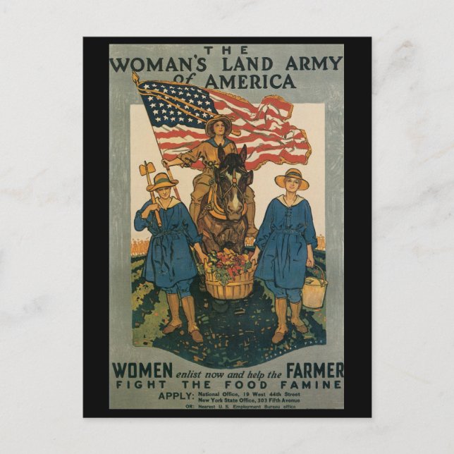 Carte Postale Les femmes participent à la Seconde Guerre mondial (Devant)