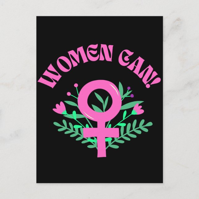 Carte Postale Les femmes peuvent être féministes (Devant)