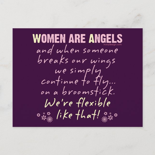 Carte Postale Les femmes sont des anges (Devant)