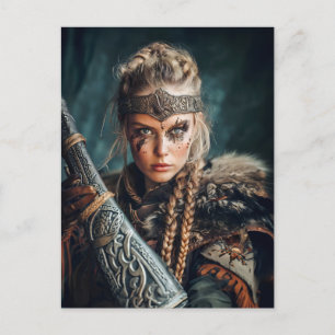 Carte Postale Les femmes viking dans l'attrait traditionnel