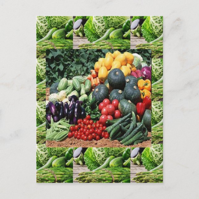 Carte Postale Les fermiers marché veggie délecter les cuisiniers (Devant)