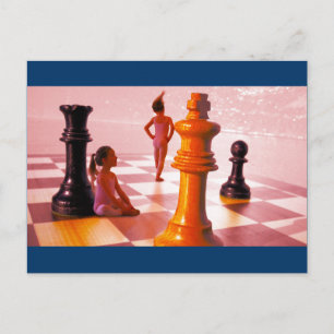 Carte Postale Les filles d'échecs