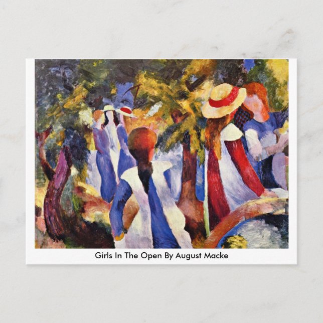 Carte Postale Les Filles En Plein Air D'Août Macke (Devant)