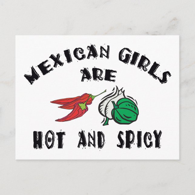 Carte Postale Les Filles Mexicaines Sont Chaudes Et Épicées (Devant)