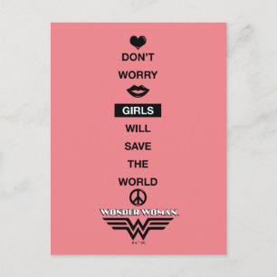 Carte Postale Les Filles Sauveront Le Monde Merveilleuse Femme G