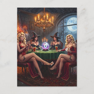 Carte Postale Les filles vampires au poker veulent juste s'amuse