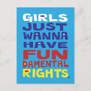 Carte Postale Les filles veulent juste des droits fondamentaux