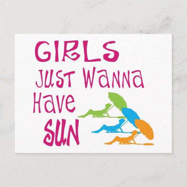 Carte Postale Les Filles Veux Juste Avoir Le Soleil (Devant)