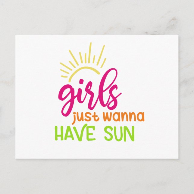 Carte Postale Les Filles Veux Juste Avoir Le Soleil (Devant)