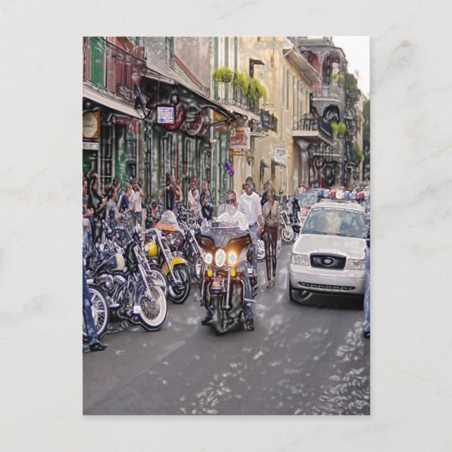 Carte Postale Les flics, les motards et le vaudou (Devant)